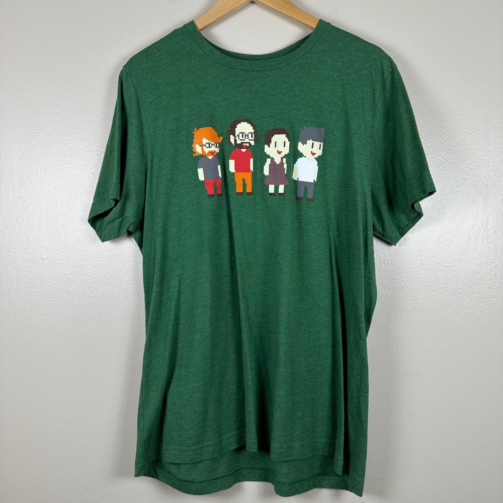 Phish Men's XL T-Shirt Green Heather 8-Bit Pixel Art Graphic Tee